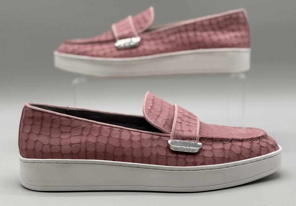 Donald Pliner Size 8M Rose Leather Tamara Slip On Loafers HPTAMARA94